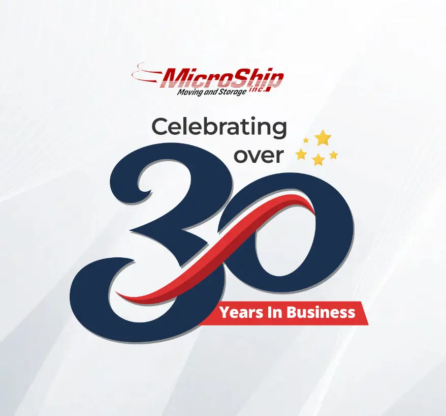 MicroShip Inc. 30 Years in business logo